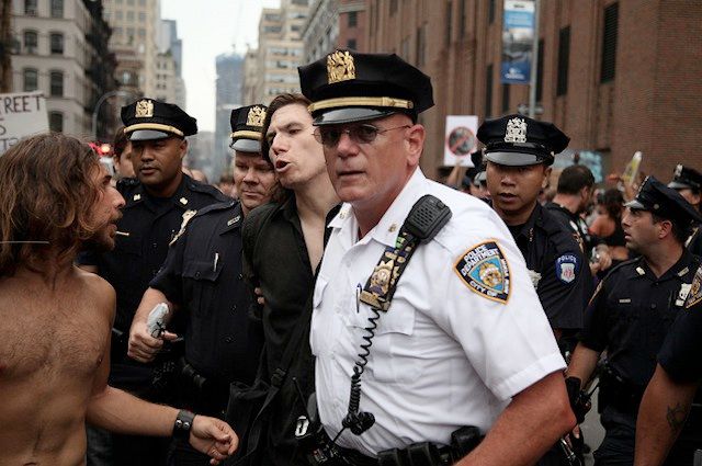 Deputy Inspector Anthony Bologna, who discharged pepper spray on protestors during demonstrations, was ultimately disciplined by the NYPD.